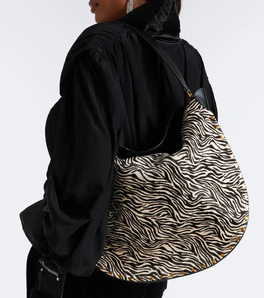 Isabel Marant Oskan Large calf hair shoulder bag | Thumbnail 5