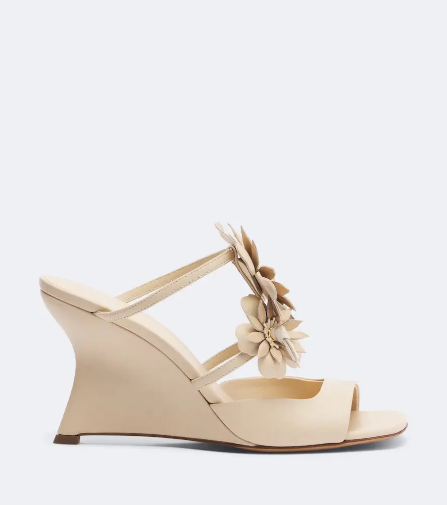 Zimmermann Belara floral-appliqué leather wedge mules | Thumbnail 3 Zimmermann Belara floral-appliqué leather wedge mules | Thumbnail 3
