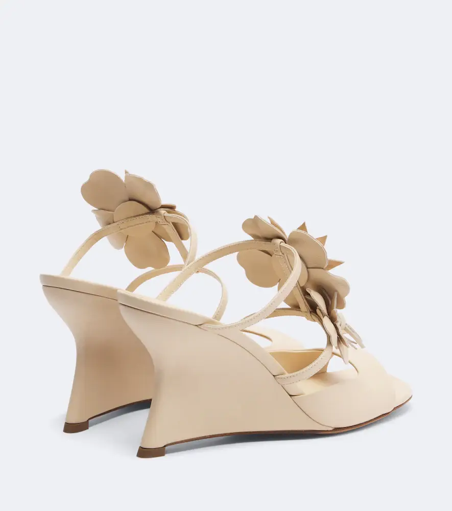 Zimmermann Belara floral-appliqué leather wedge mules | Thumbnail 4 Zimmermann Belara floral-appliqué leather wedge mules | Thumbnail 4