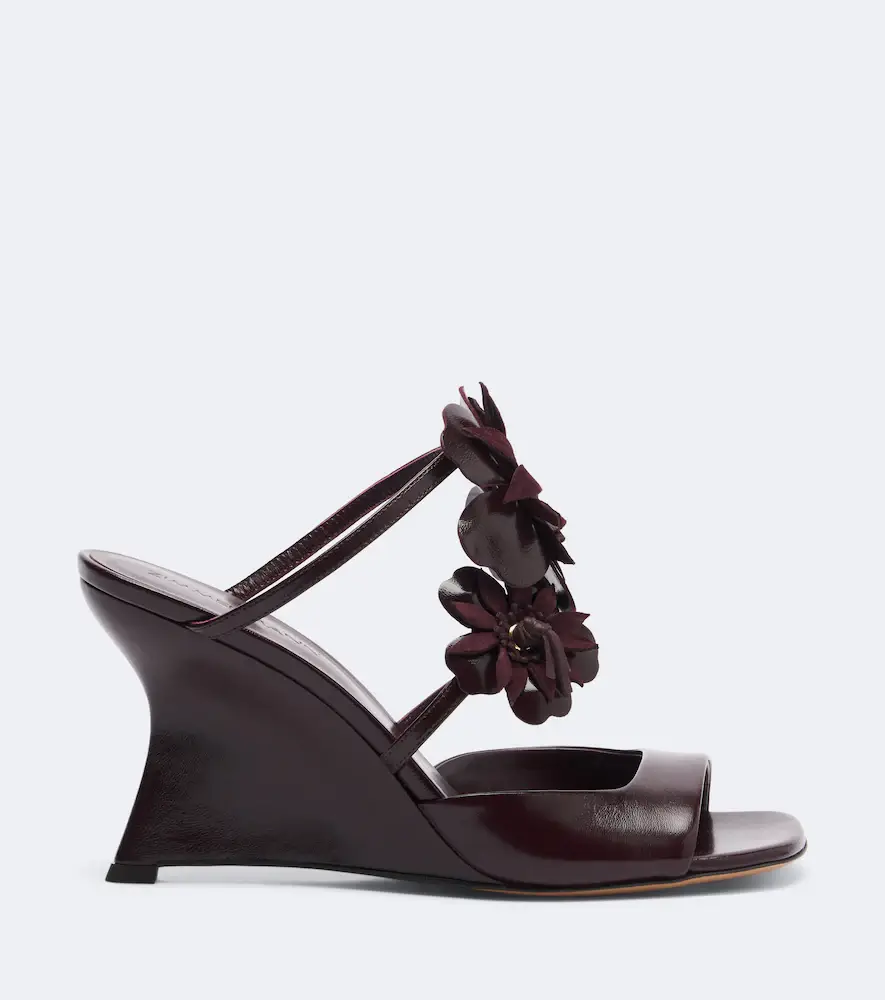 Zimmermann Belara floral-appliqué leather wedge mules | Thumbnail 2 Zimmermann Belara floral-appliqué leather wedge mules | Thumbnail 2