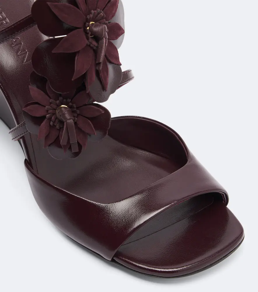 Zimmermann Belara floral-appliqué leather wedge mules | Thumbnail 3 Zimmermann Belara floral-appliqué leather wedge mules | Thumbnail 3