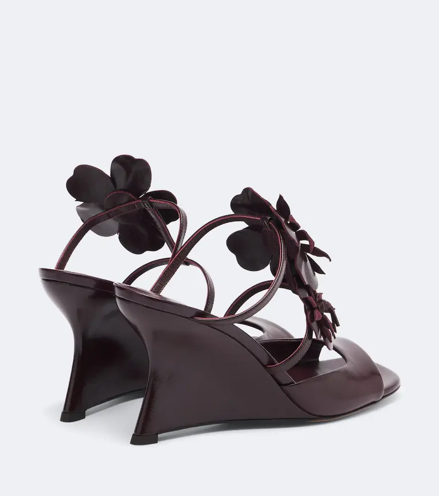 Zimmermann Belara floral-appliqué leather wedge mules | Thumbnail 4 Zimmermann Belara floral-appliqué leather wedge mules | Thumbnail 4