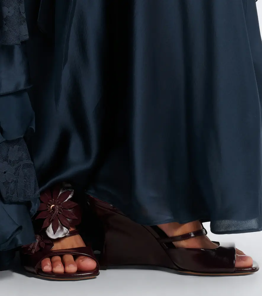 Zimmermann Belara floral-appliqué leather wedge mules | Thumbnail 6 Zimmermann Belara floral-appliqué leather wedge mules | Thumbnail 6
