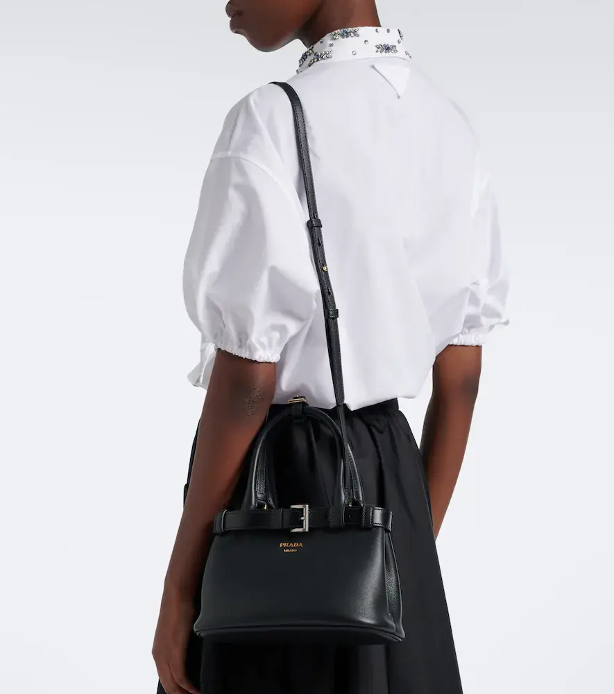 Prada Buckle Small leather top-handle bag | Thumbnail 5