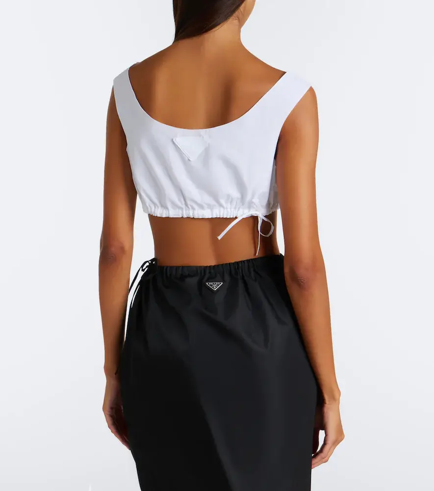 Prada Cotton poplin bra top | Thumbnail 4 Prada Cotton poplin bra top | Thumbnail 4