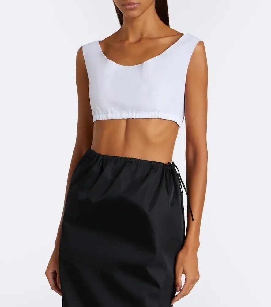 Prada Cotton poplin bra top | Thumbnail 6 Prada Cotton poplin bra top | Thumbnail 6