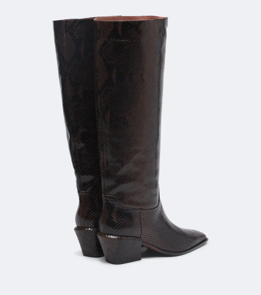Paris Texas Bettina snake-effect leather knee-high boots | Thumbnail 2 Paris Texas Bettina snake-effect leather knee-high boots | Thumbnail 2