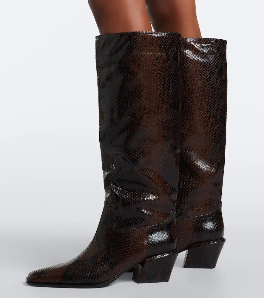 Paris Texas Bettina snake-effect leather knee-high boots | Thumbnail 6 Paris Texas Bettina snake-effect leather knee-high boots | Thumbnail 6