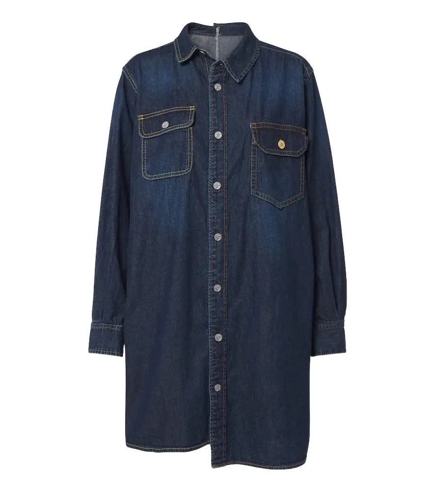 Sacai Asymmetric denim shirt dress