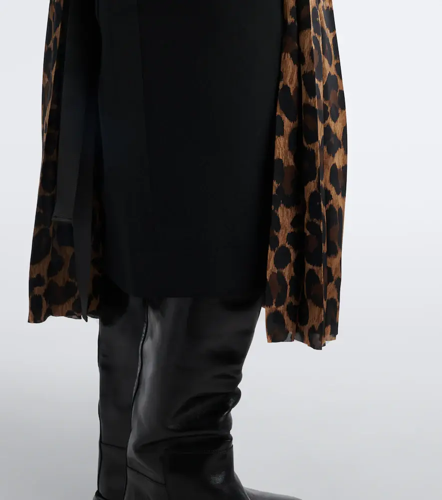 Sacai Paneled leopard-print midi skirt | Thumbnail 2 Sacai Paneled leopard-print midi skirt | Thumbnail 2