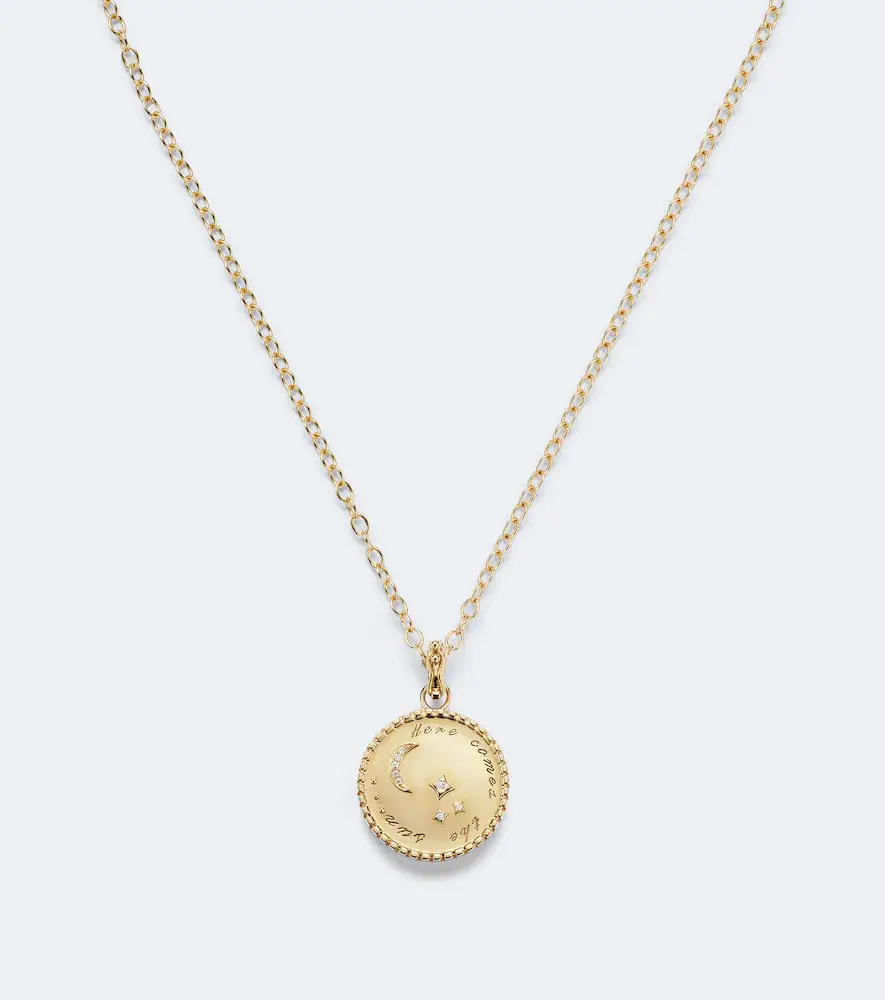 Yvonne Léon Yvonne Léon Mini Roi Soleil 18kt gold pendant necklace with diamonds and citrines | Thumbnail 4 Yvonne Léon Yvonne Léon Mini Roi Soleil 18kt gold pendant necklace with diamonds and citrines | Thumbnail 4