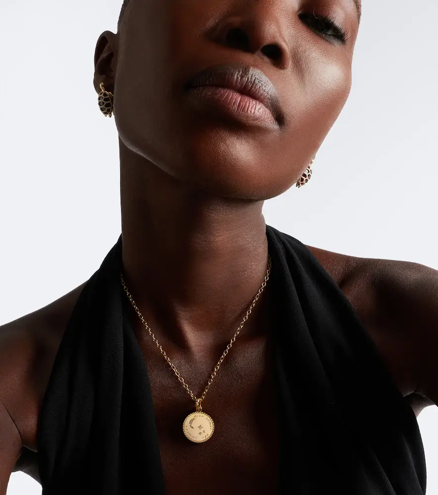 Yvonne Léon Yvonne Léon Mini Roi Soleil 18kt gold pendant necklace with diamonds and citrines | Thumbnail 5 Yvonne Léon Yvonne Léon Mini Roi Soleil 18kt gold pendant necklace with diamonds and citrines | Thumbnail 5