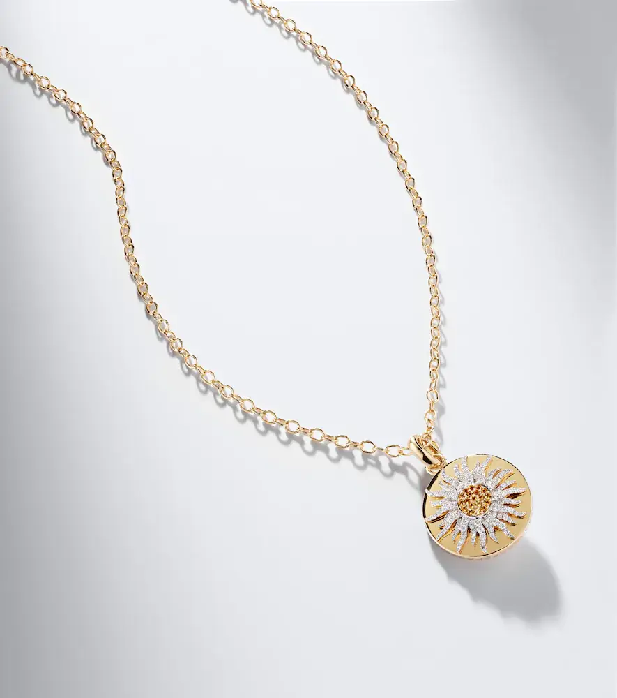 Yvonne Léon Yvonne Léon Mini Roi Soleil 18kt gold pendant necklace with diamonds and citrines | Thumbnail 7 Yvonne Léon Yvonne Léon Mini Roi Soleil 18kt gold pendant necklace with diamonds and citrines | Thumbnail 7