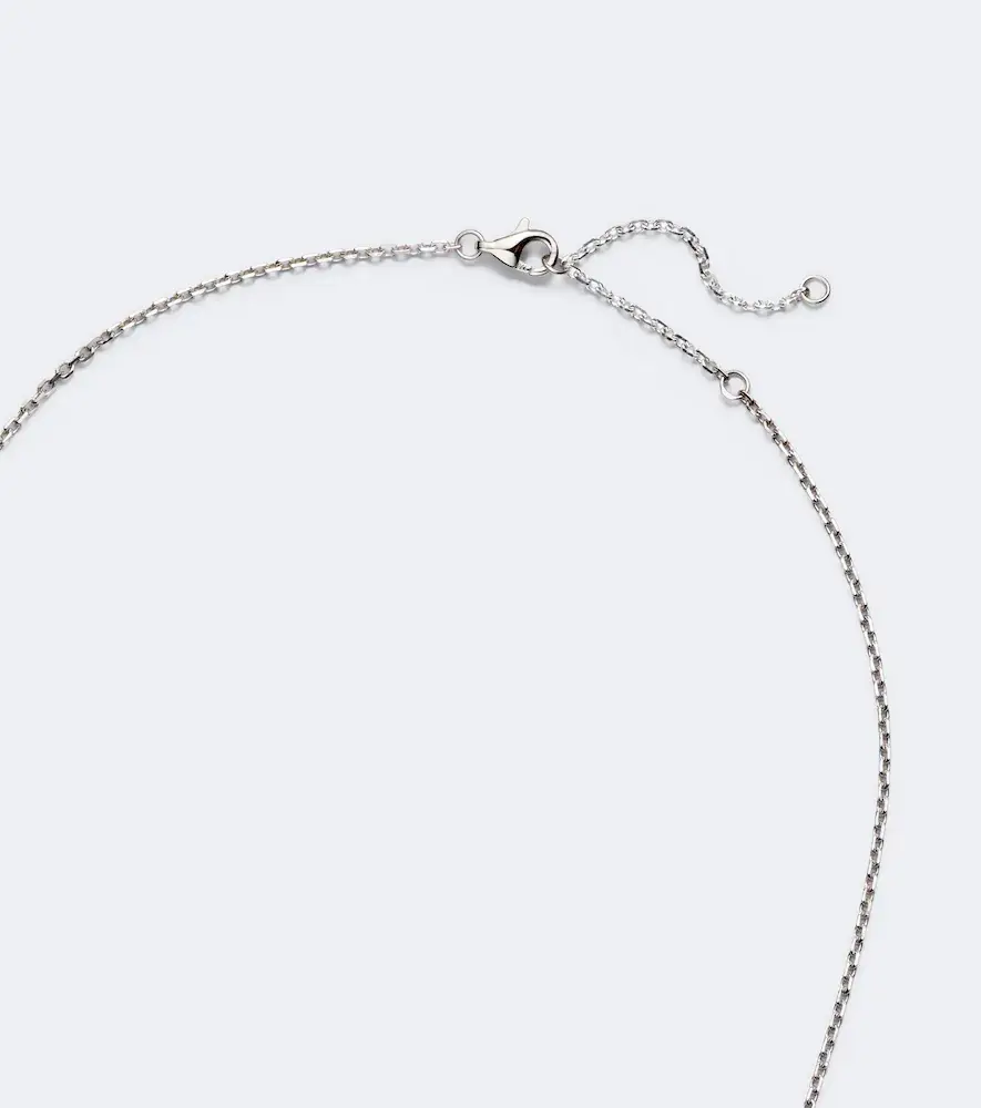 Yvonne Léon Yvonne Léon Petit Vase Berlingot and Bouchon 9kt white gold pendant necklace with emerald and diamond | Thumbnail 5