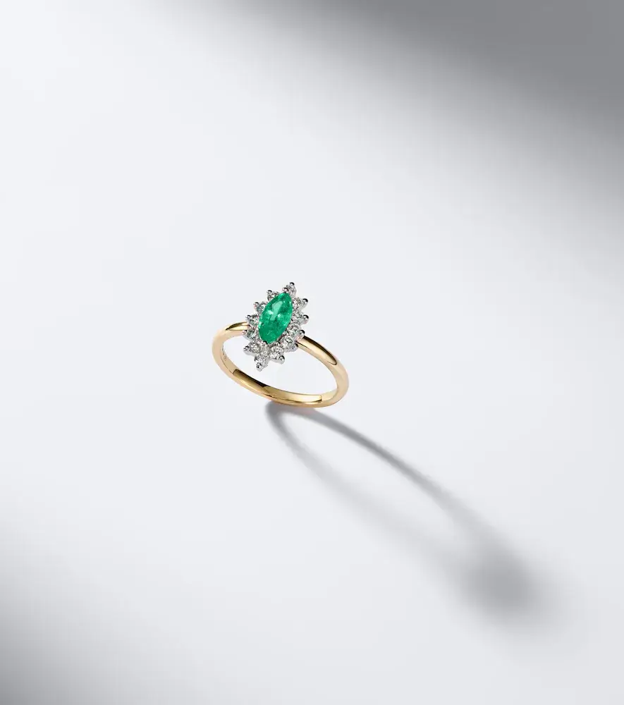 Yvonne Léon Yvonne Léon Pompadour 18kt gold ring with emerald and diamonds | Thumbnail 3 Yvonne Léon Yvonne Léon Pompadour 18kt gold ring with emerald and diamonds | Thumbnail 3