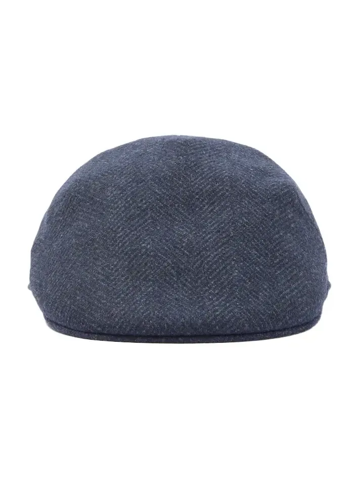 Parigi herringbone virgin wool flat cap Parigi herringbone virgin wool flat cap