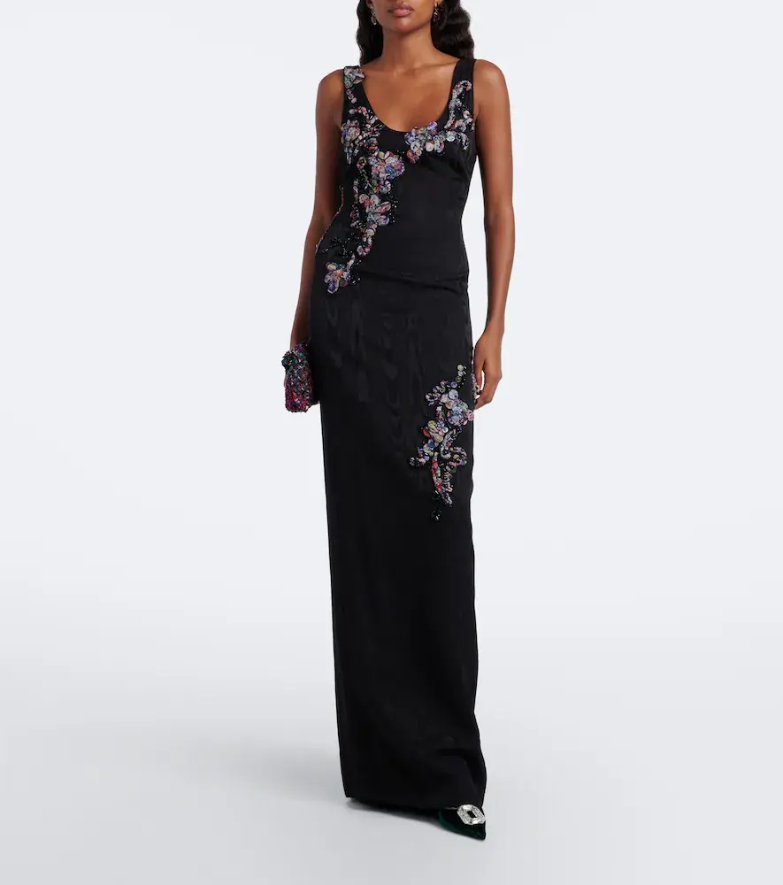 Amina Muaddi Camelia embellished velvet slingback pumps | Thumbnail 6 Amina Muaddi Camelia embellished velvet slingback pumps | Thumbnail 6