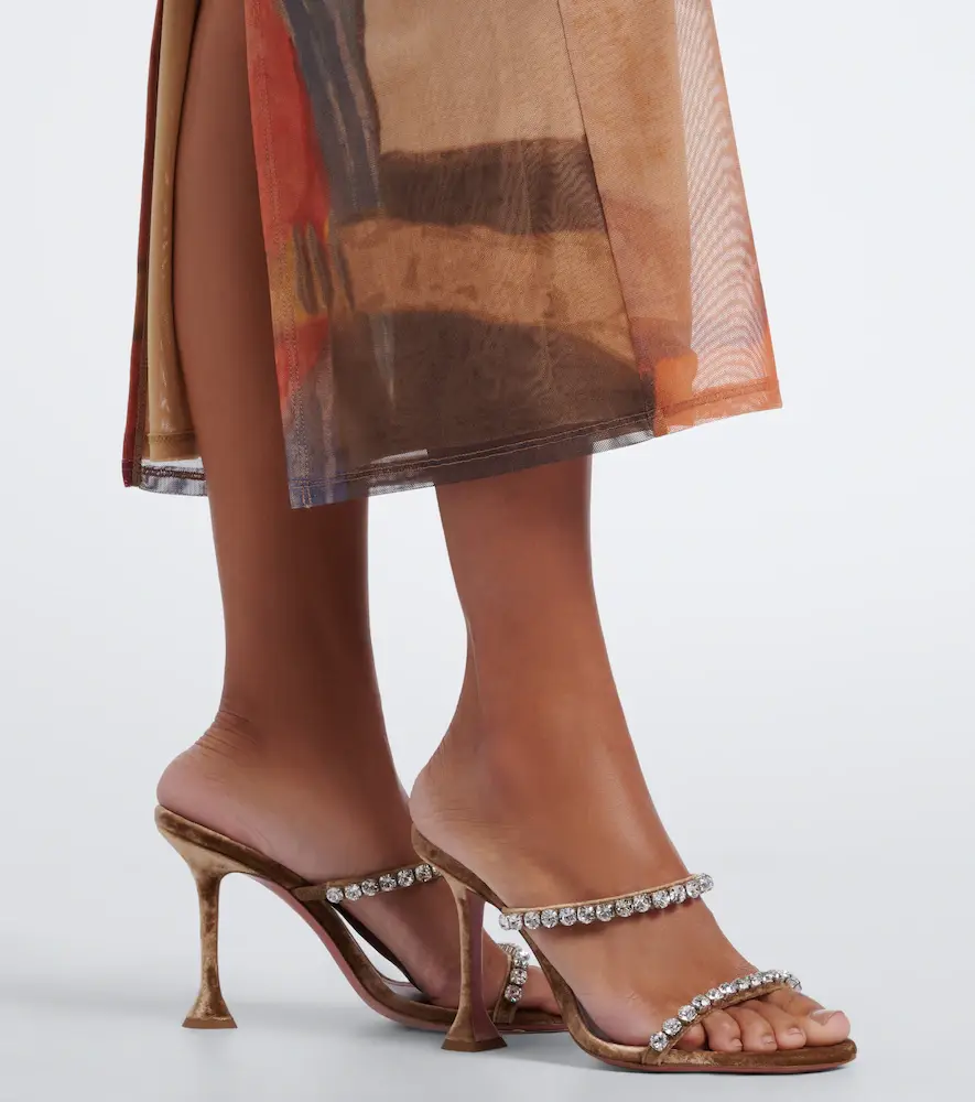 Amina Muaddi Gigi embellished velvet mules | Thumbnail 6 Amina Muaddi Gigi embellished velvet mules | Thumbnail 6