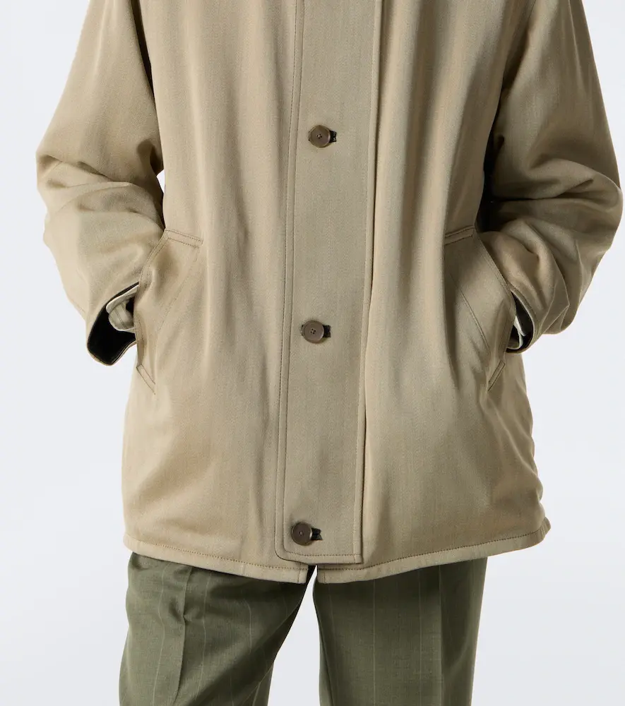 Auralee Reversible leather and wool twill jacket | Thumbnail 5 Auralee Reversible leather and wool twill jacket | Thumbnail 5