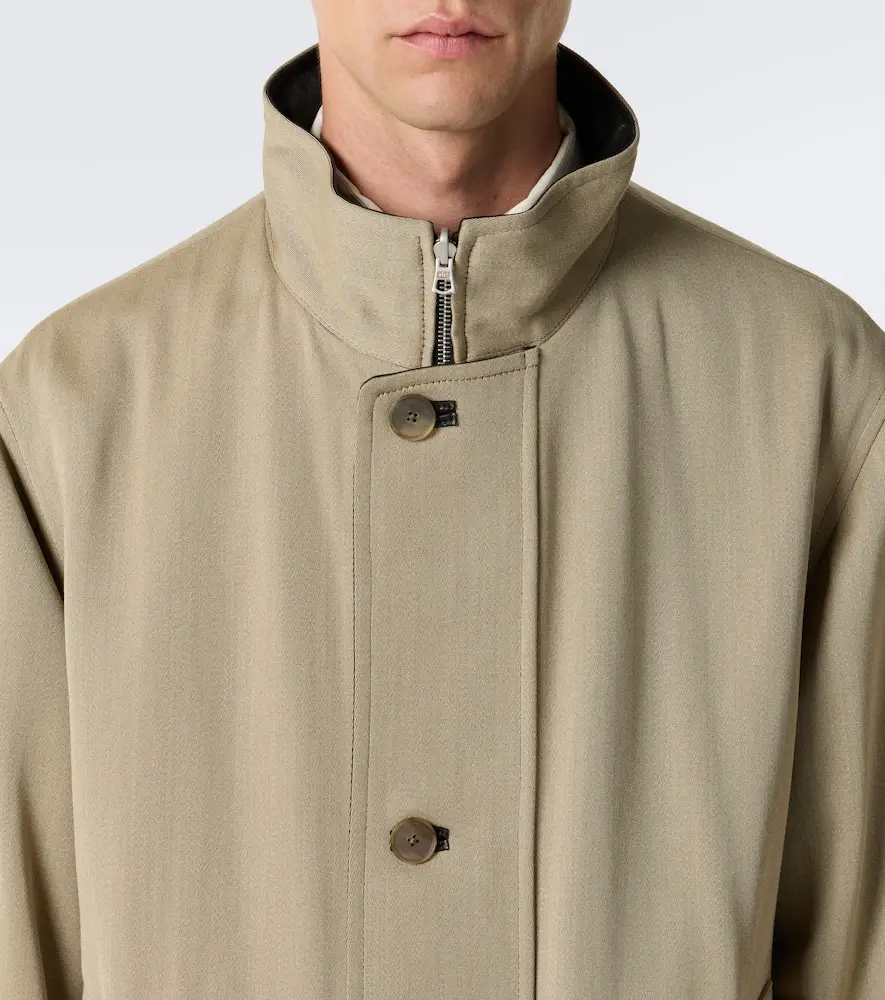 Auralee Reversible leather and wool twill jacket | Thumbnail 7 Auralee Reversible leather and wool twill jacket | Thumbnail 7
