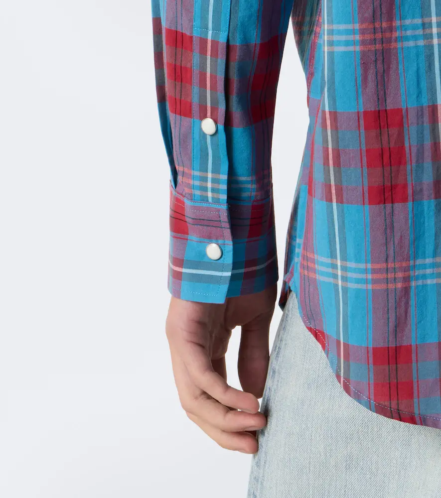 Auralee Plaid cotton and silk shirt | Thumbnail 4 Auralee Plaid cotton and silk shirt | Thumbnail 4