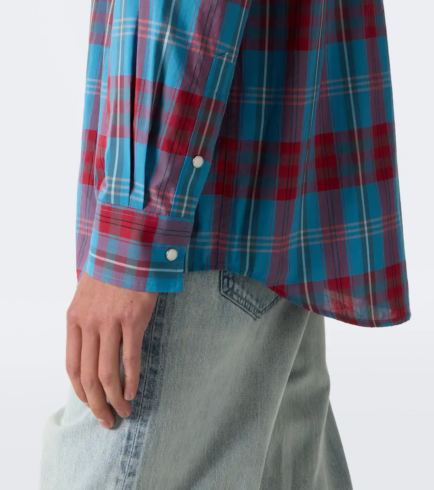 Auralee Plaid cotton and silk shirt | Thumbnail 5 Auralee Plaid cotton and silk shirt | Thumbnail 5