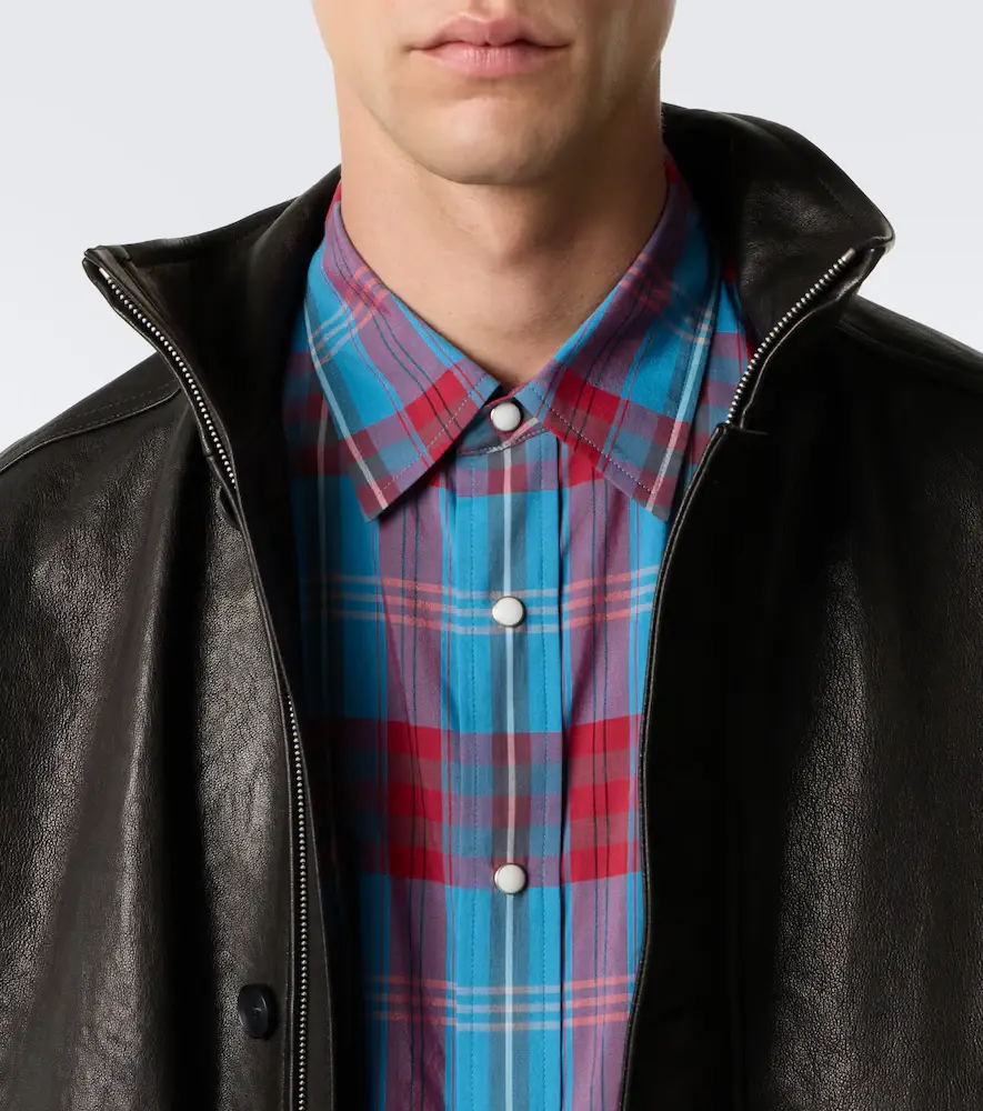 Auralee Plaid cotton and silk shirt | Thumbnail 6 Auralee Plaid cotton and silk shirt | Thumbnail 6