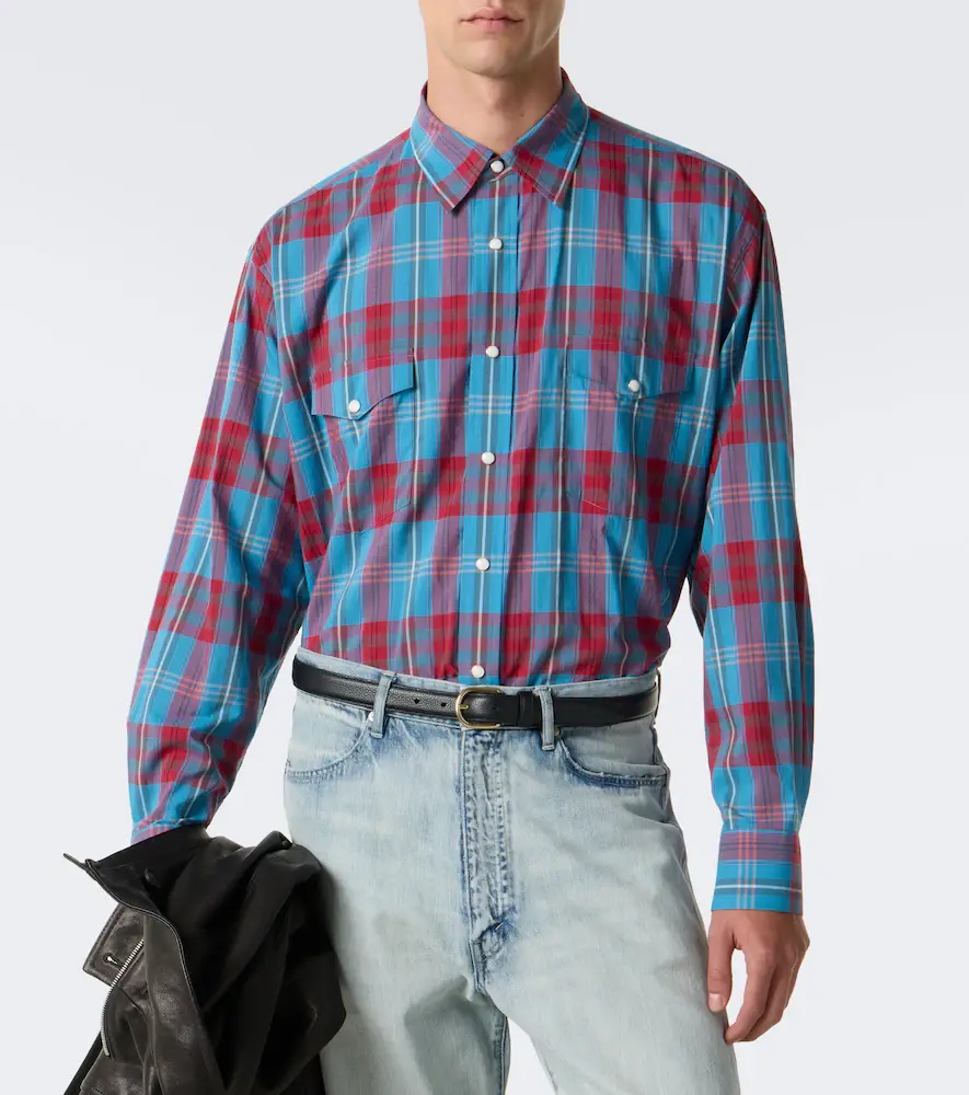Auralee Plaid cotton and silk shirt | Thumbnail 7 Auralee Plaid cotton and silk shirt | Thumbnail 7