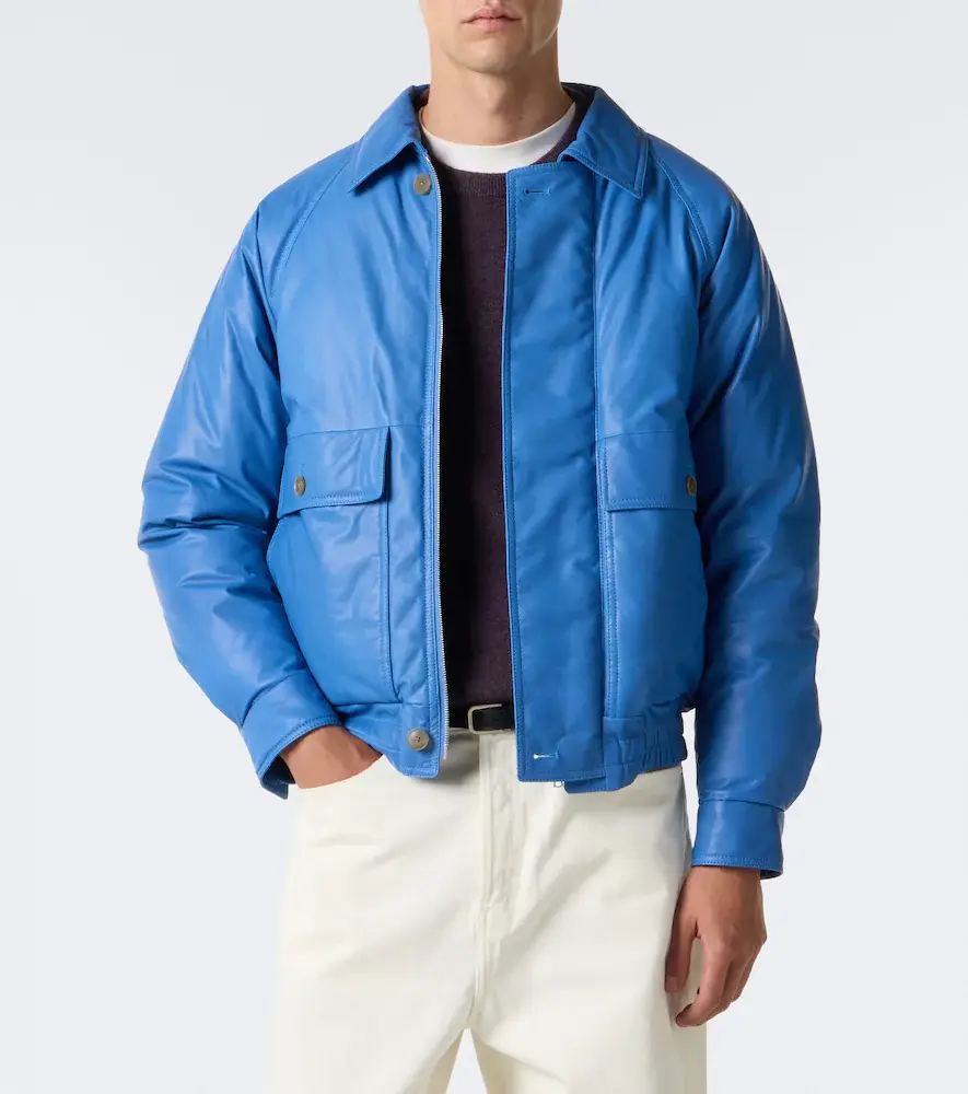 Auralee Leather down jacket | Thumbnail 2