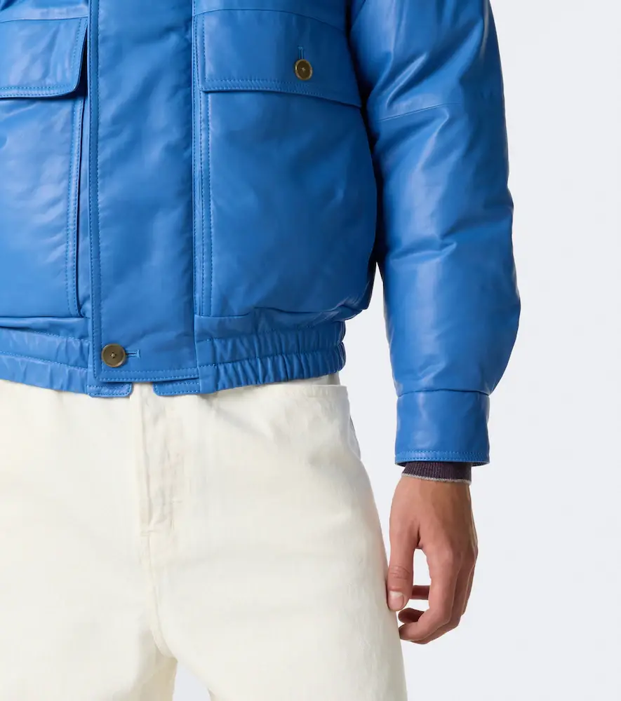 Auralee Leather down jacket | Thumbnail 5