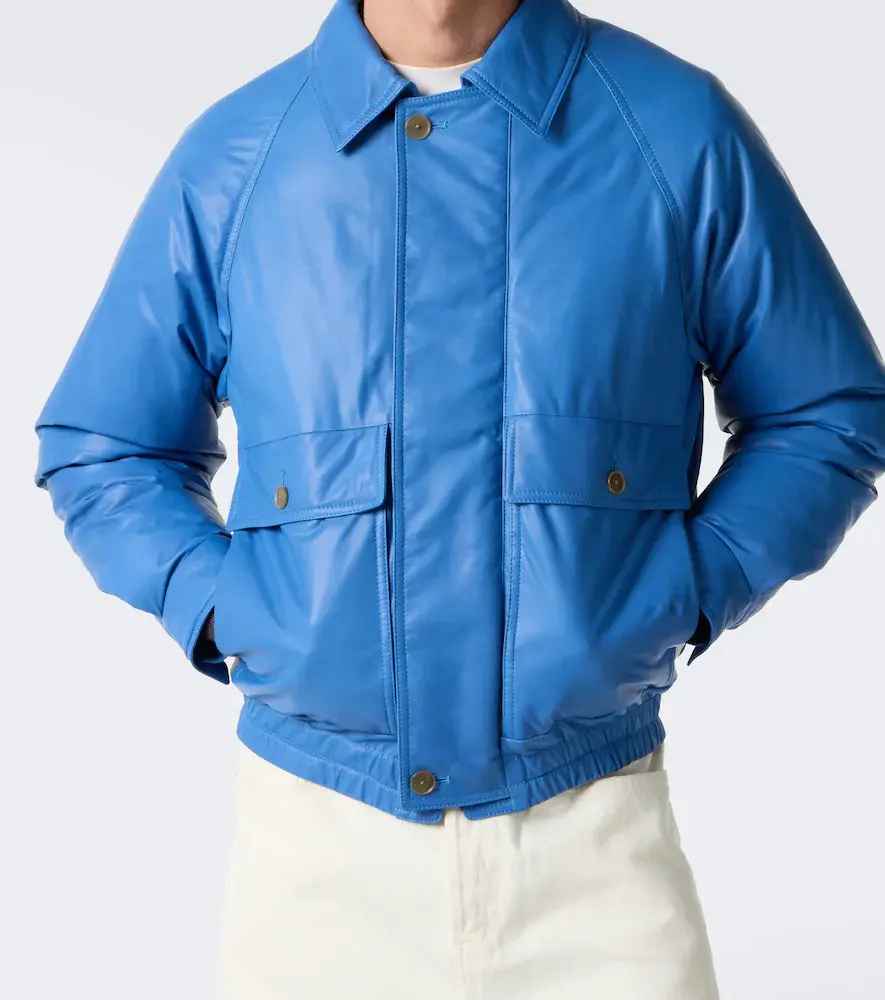 Auralee Leather down jacket | Thumbnail 8
