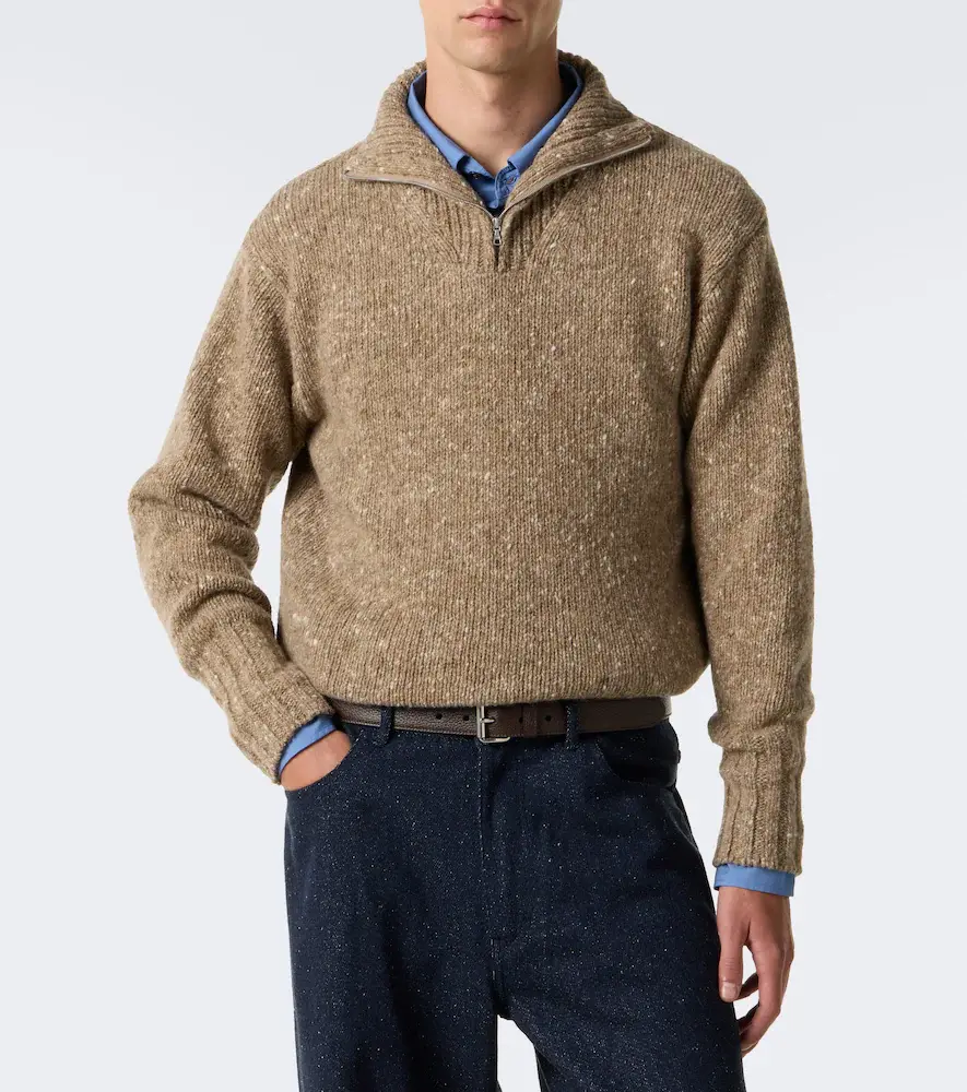 Auralee Wool half-zip sweater | Thumbnail 2 Auralee Wool half-zip sweater | Thumbnail 2