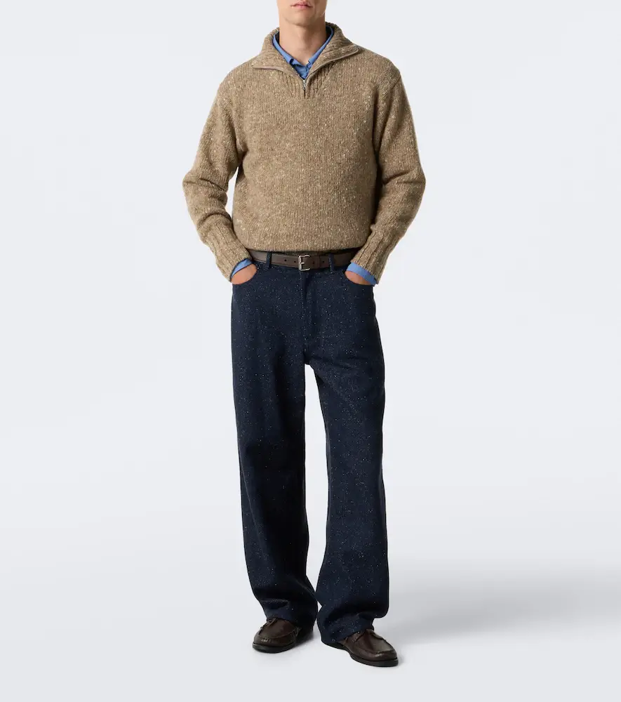 Auralee Wool half-zip sweater | Thumbnail 4 Auralee Wool half-zip sweater | Thumbnail 4