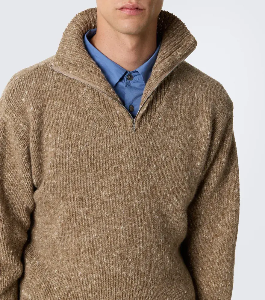 Auralee Wool half-zip sweater | Thumbnail 7 Auralee Wool half-zip sweater | Thumbnail 7