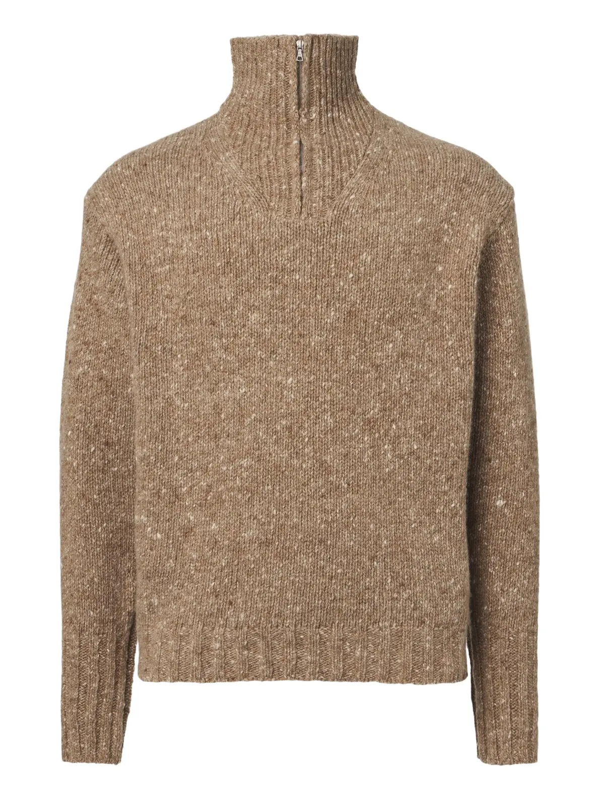 Auralee Wool half-zip sweater