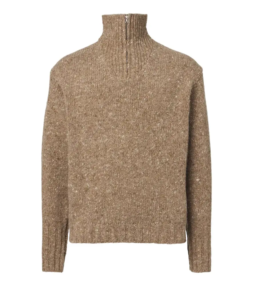 Auralee Wool half-zip sweater