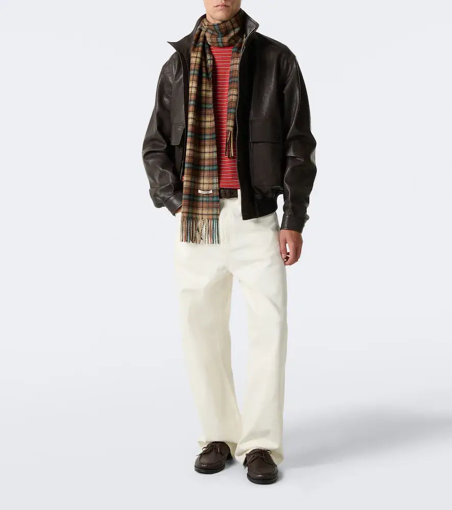 Auralee Checked fringed cashmere scarf | Thumbnail 2 Auralee Checked fringed cashmere scarf | Thumbnail 2