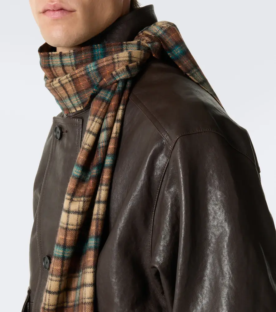 Auralee Checked fringed cashmere scarf | Thumbnail 4 Auralee Checked fringed cashmere scarf | Thumbnail 4