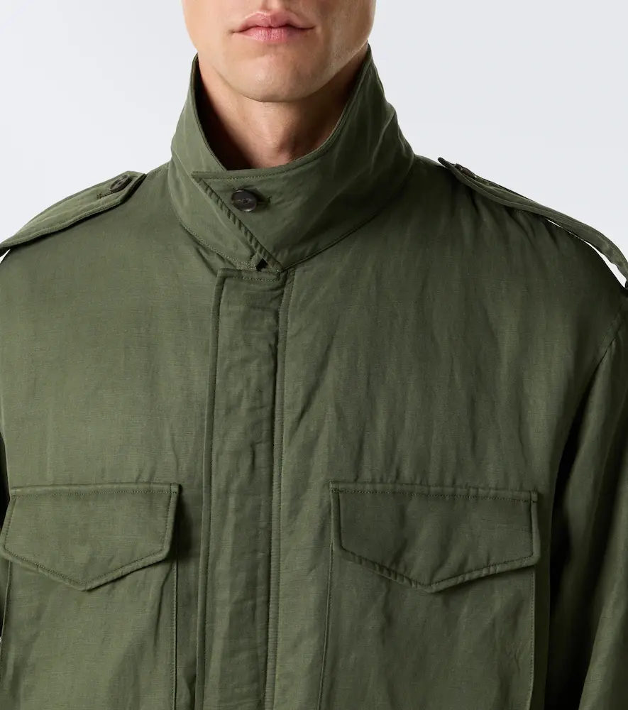 Auralee Silk and linen field jacket | Thumbnail 2