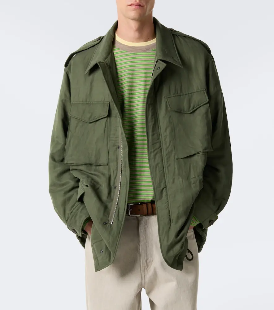Auralee Silk and linen field jacket | Thumbnail 4