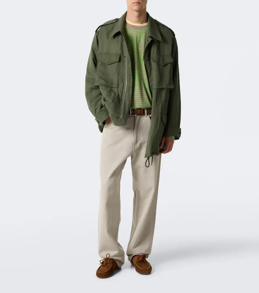 Auralee Silk and linen field jacket | Thumbnail 6