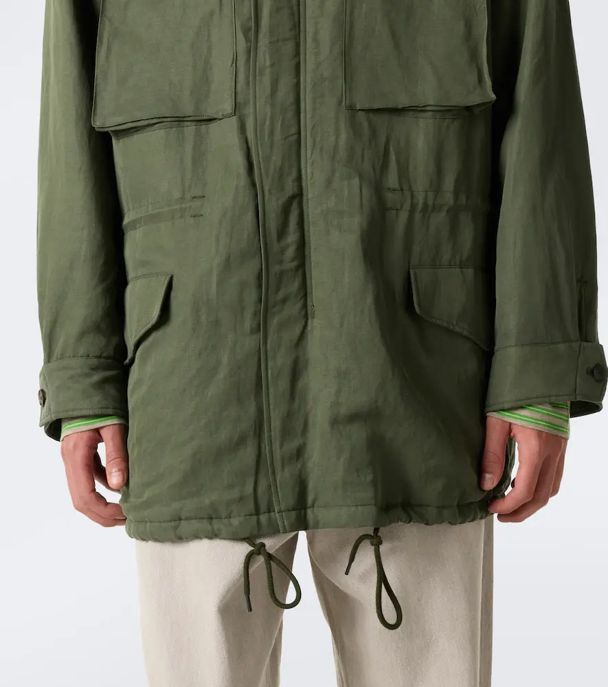 Auralee Silk and linen field jacket | Thumbnail 7