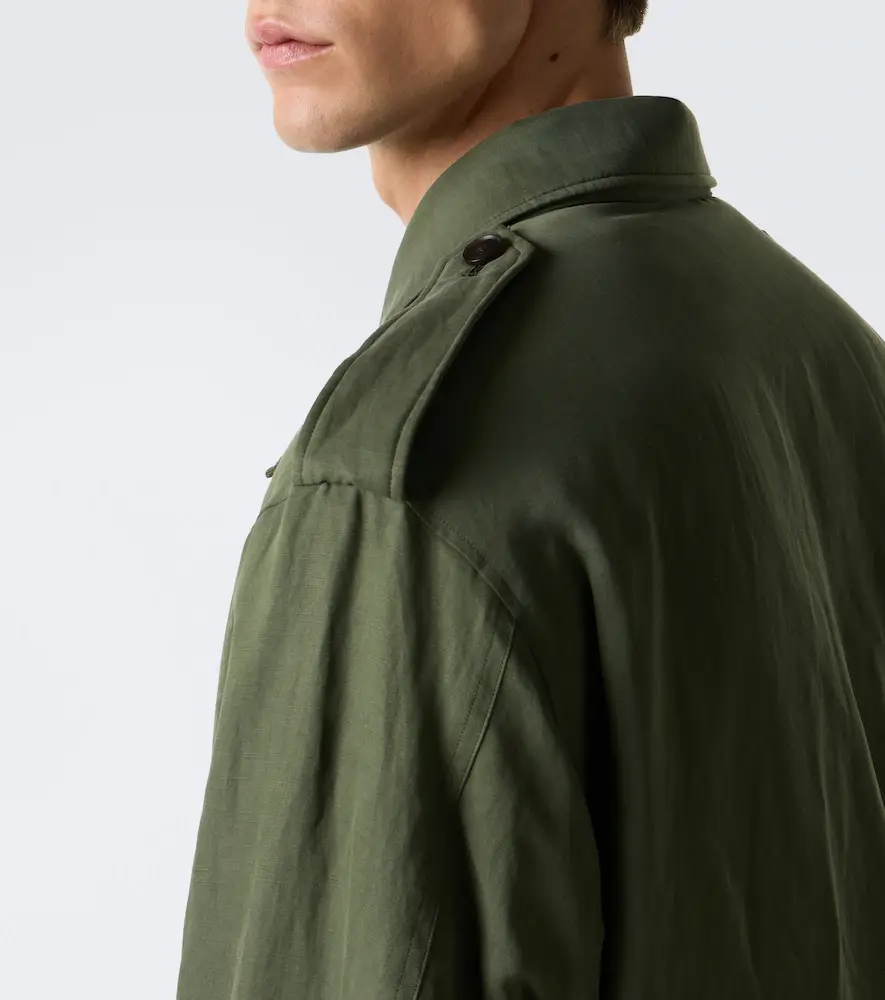 Auralee Silk and linen field jacket | Thumbnail 8