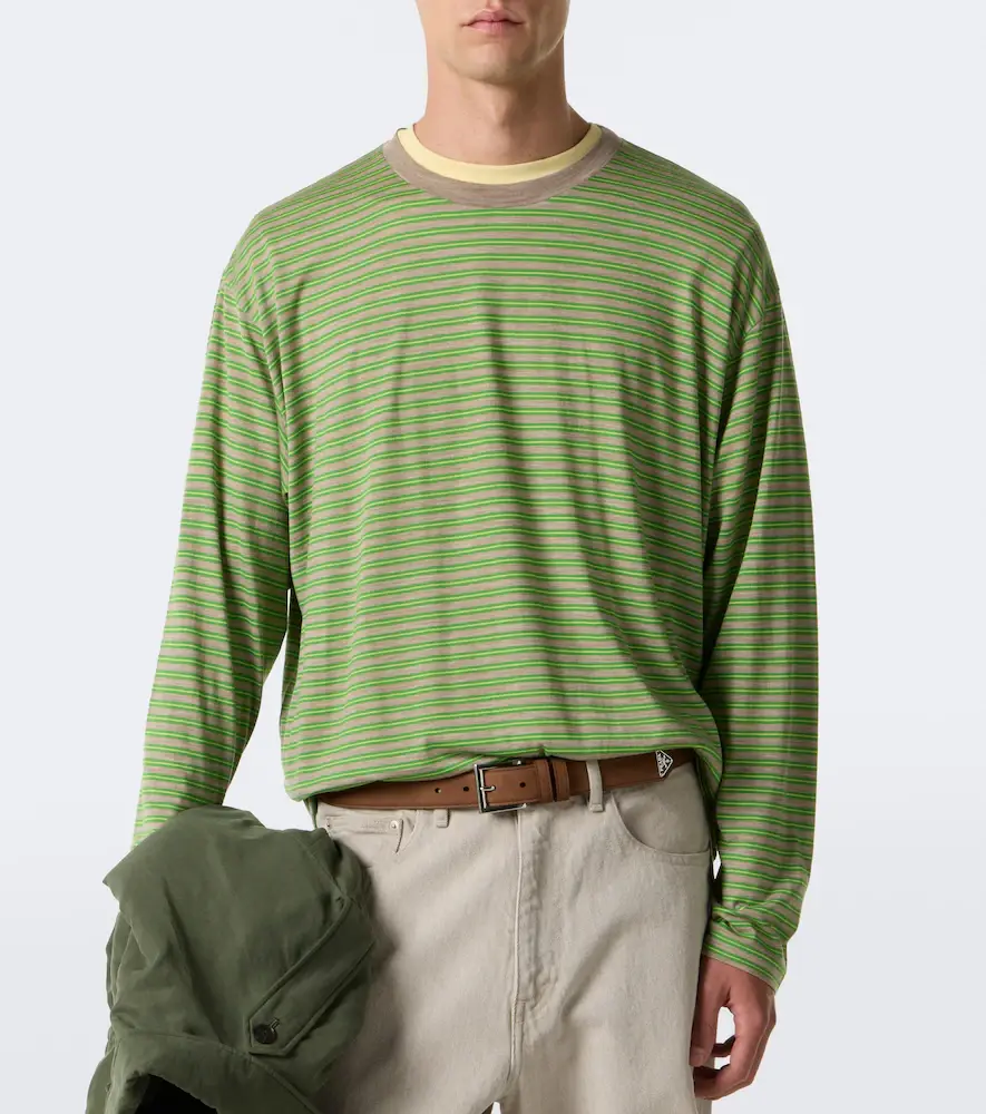 Auralee Striped wool T-shirt | Thumbnail 4 Auralee Striped wool T-shirt | Thumbnail 4