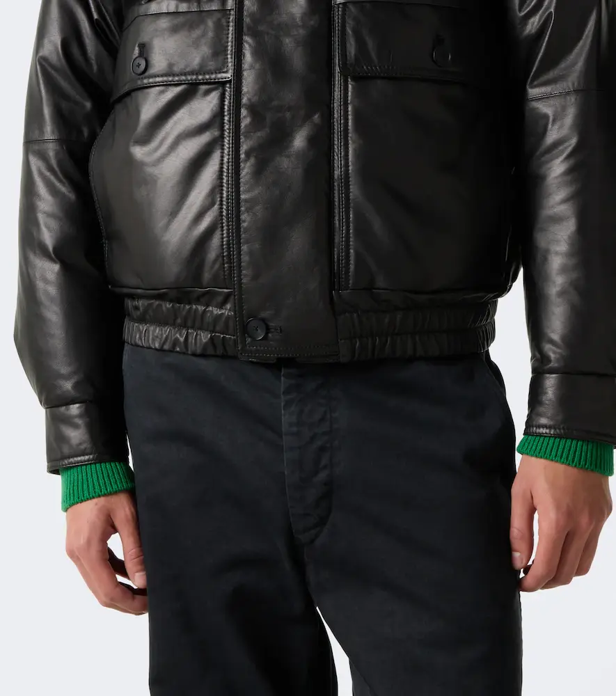 Auralee Leather down jacket | Thumbnail 4