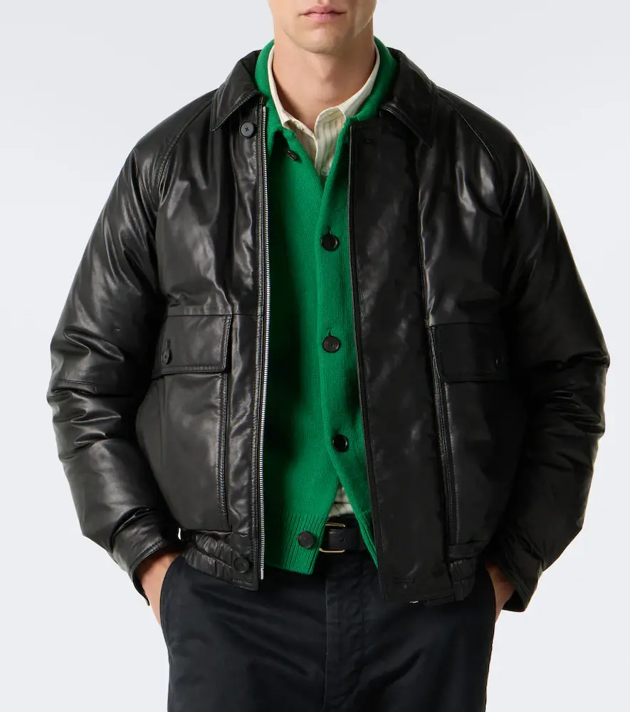 Auralee Leather down jacket | Thumbnail 6