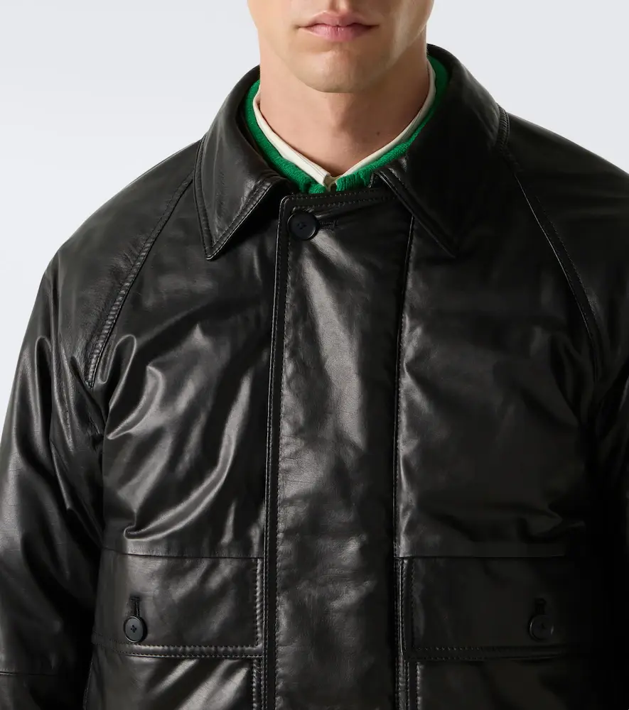Auralee Leather down jacket | Thumbnail 7