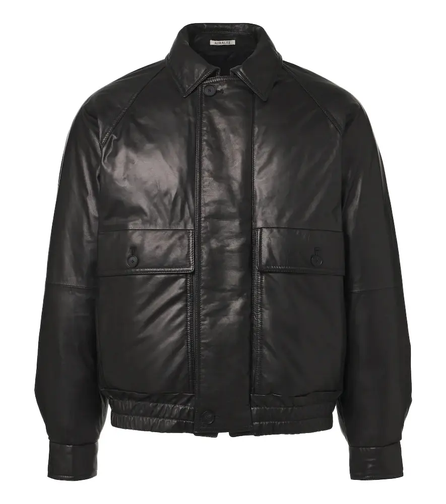 Auralee Leather down jacket