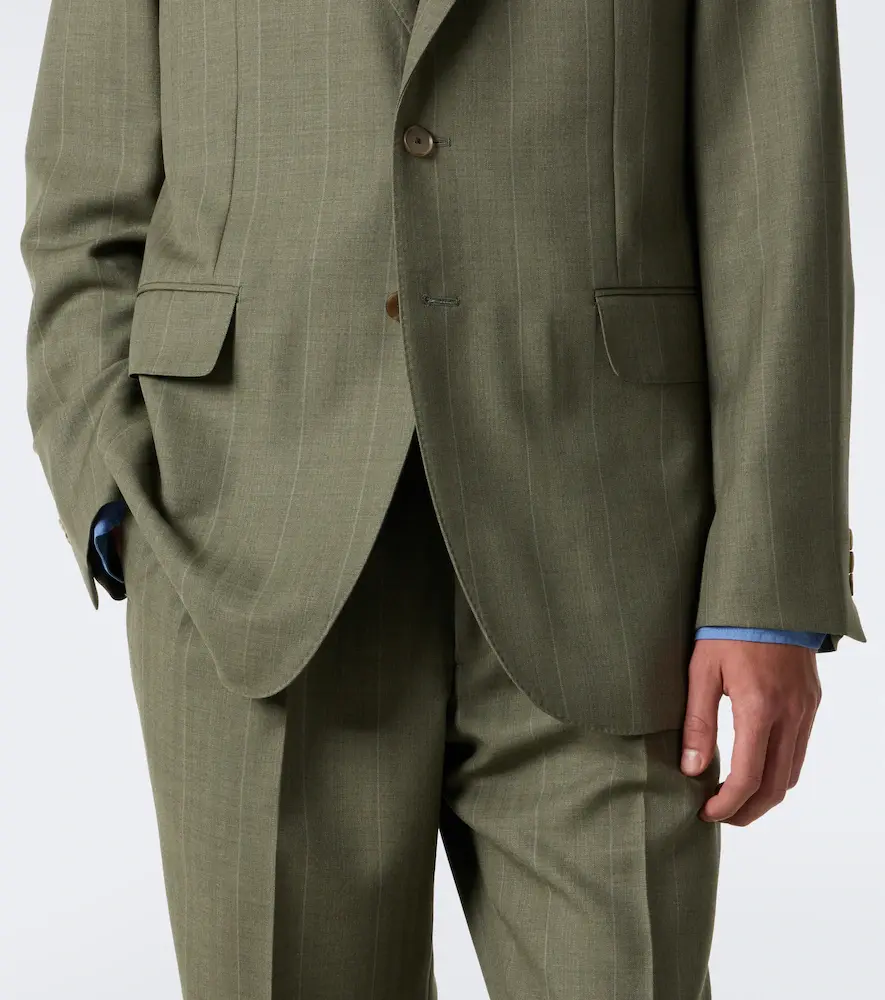 Auralee Chalk stripe wool blazer | Thumbnail 4