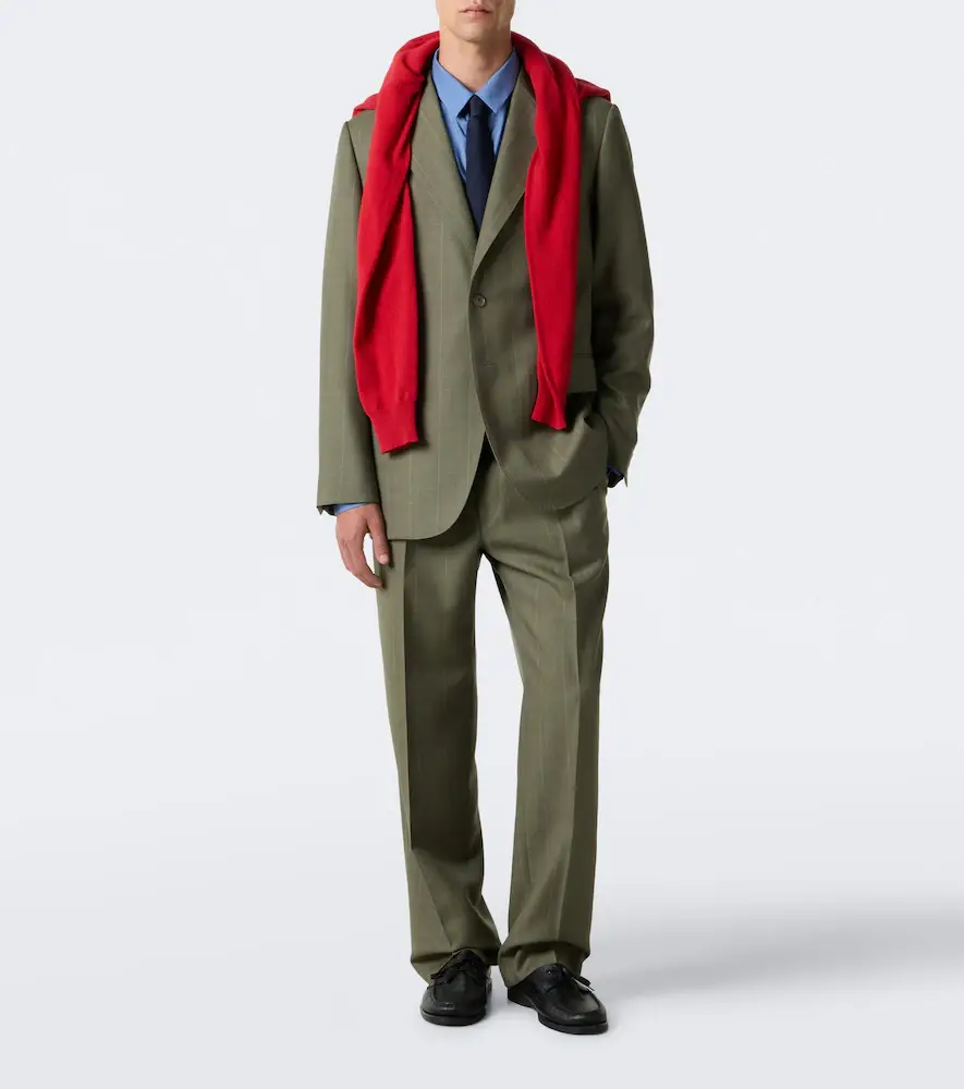 Auralee Chalk stripe wool straight pants | Thumbnail 5 Auralee Chalk stripe wool straight pants | Thumbnail 5